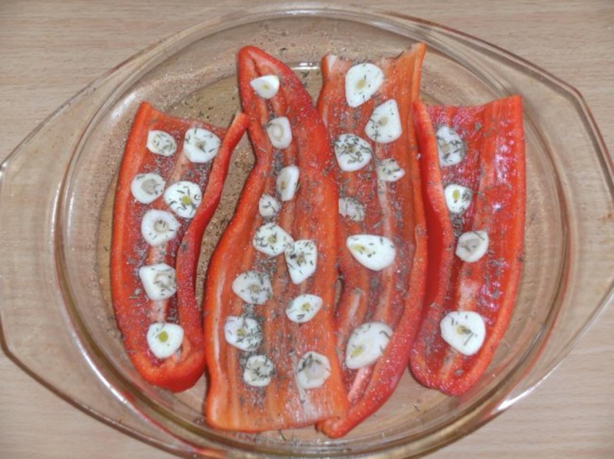 Hauptgericht: Paprika mit Blutwurst gefüllt und überbacken - Rezept - Bild Nr. 3