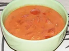 Rezept: Fruchtige Tomaten-Knoblauch-Creme-Suppe Fruchtige Tomaten-Knoblauch-Creme-Suppe - Rezept
