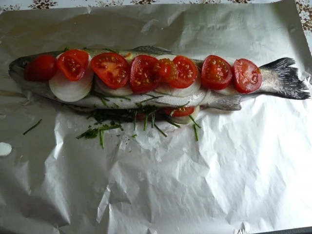 Rezept: Forelle mit Kräutern gefüllt in Folie gegart Bild Nr. 7 Forelle mit Kräutern gefüllt in Folie gegart - Rezept - Bild Nr. 7