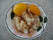 Resteverwertung : ...vom Milchreis mit Pfirsichen als Dessert - Rezept
