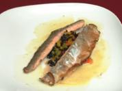Kräuter-Honig-Bachsaibling auf buntem Reis - Rezept