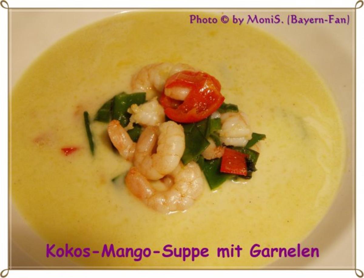 Kokos-Mango-Suppe mit Garnelen - Rezept