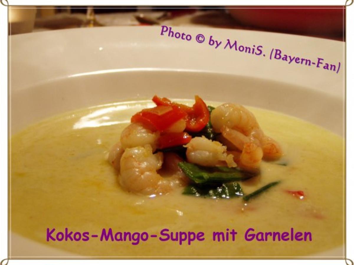 Kokos-Mango-Suppe mit Garnelen - Rezept - kochbar.de