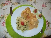 Putenschnitzel mit Ananas im Ofen überbacken mit Wildreis - Rezept