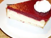 Käsekuchen mit Kirschspiegel - Rezept