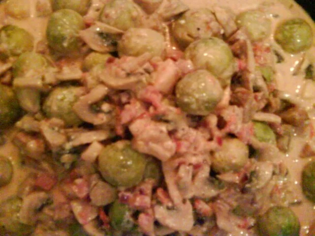 Rosenkohl mit Maronen und Kassler, überbacken - Rezept - Bild Nr. 5