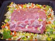 Schweinebraten mit Senfkruste - Rezept
