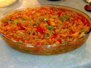 Paprika-Ragout mit Püree-Haube - Rezept