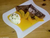 Schoko-Crepes mit Orangensauce - Rezept