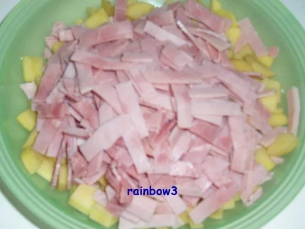 Rezept: Auflauf: Kartoffeln mit Kochschinken Bild Nr. 2 Auflauf: Kartoffeln mit Kochschinken - Rezept - Bild Nr. 2