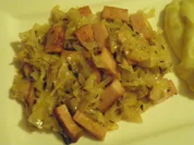 Leberkäse - Spitzkohlpfanne ... - Rezept