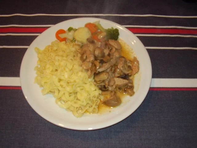 Schweinegeschnetzeltes mit Champignons - Rezept