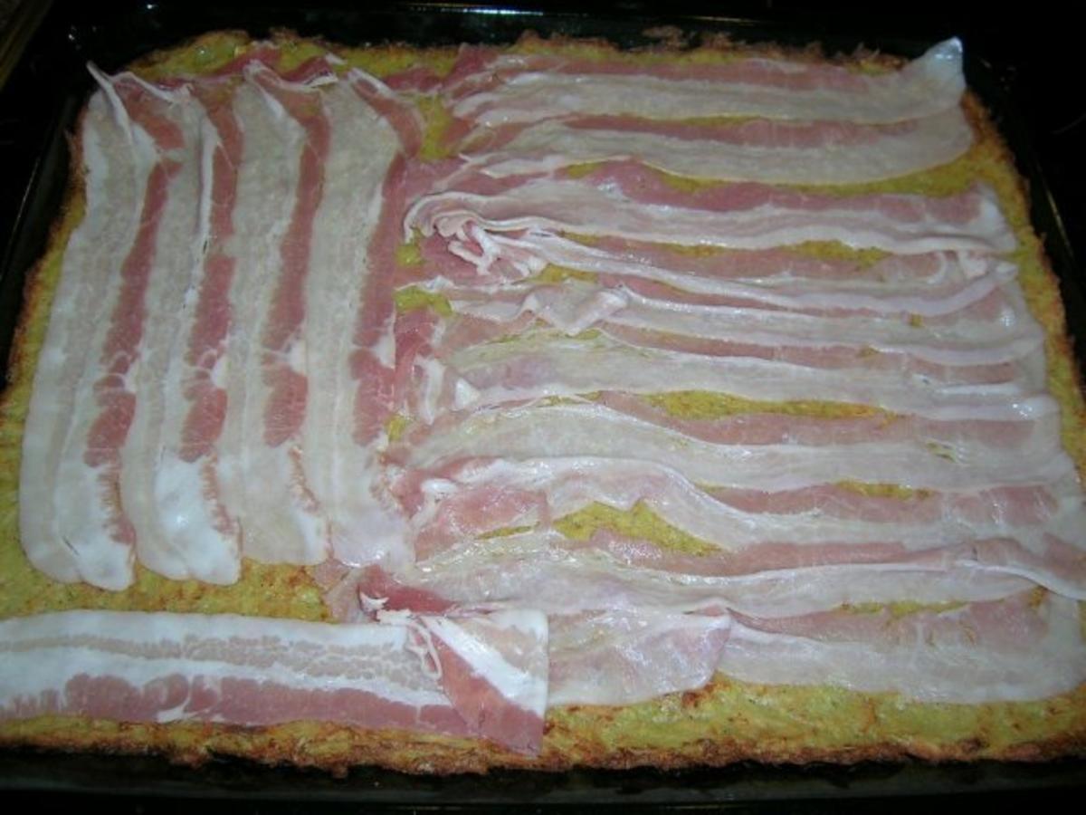 Kartoffel-Blechkuchen mit Bacon - relativ schnell gezaubert und sehr lecker - Rezept - Bild Nr. 3