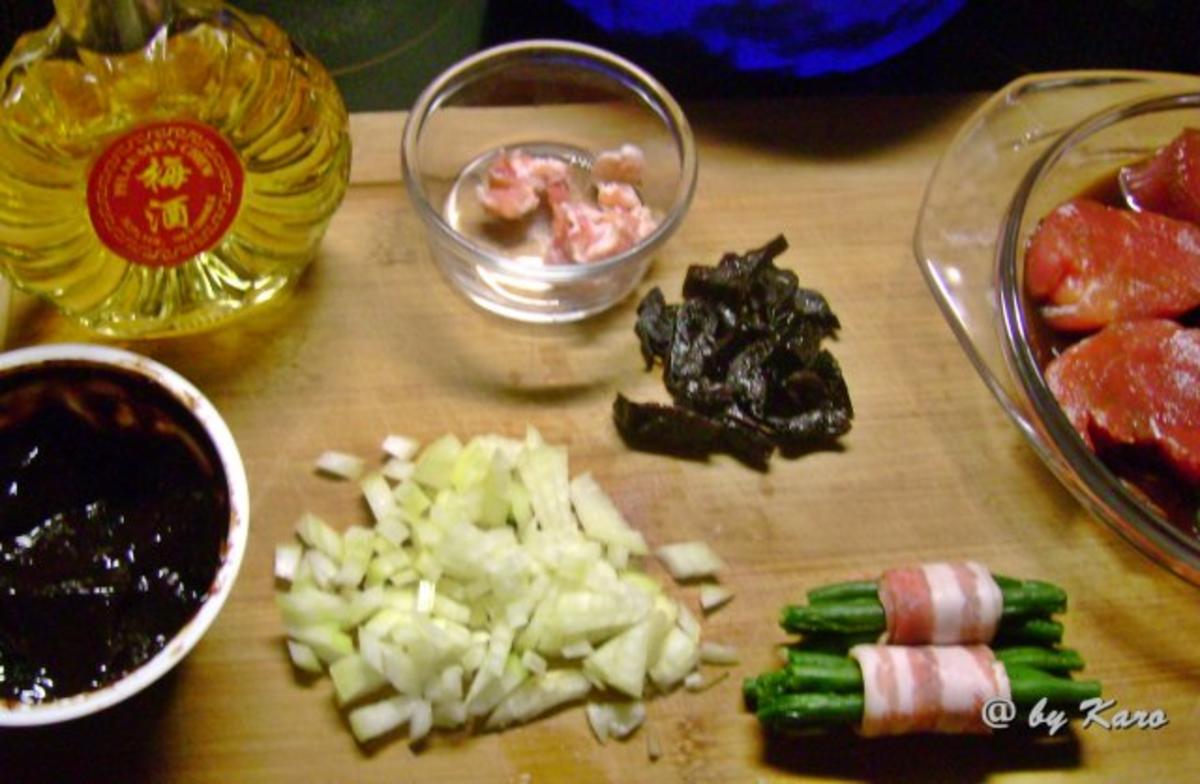Fleisch: Beschwipstes Schweinefilet an Pflaumenwein Ingwer Sauce - Rezept - Bild Nr. 2
