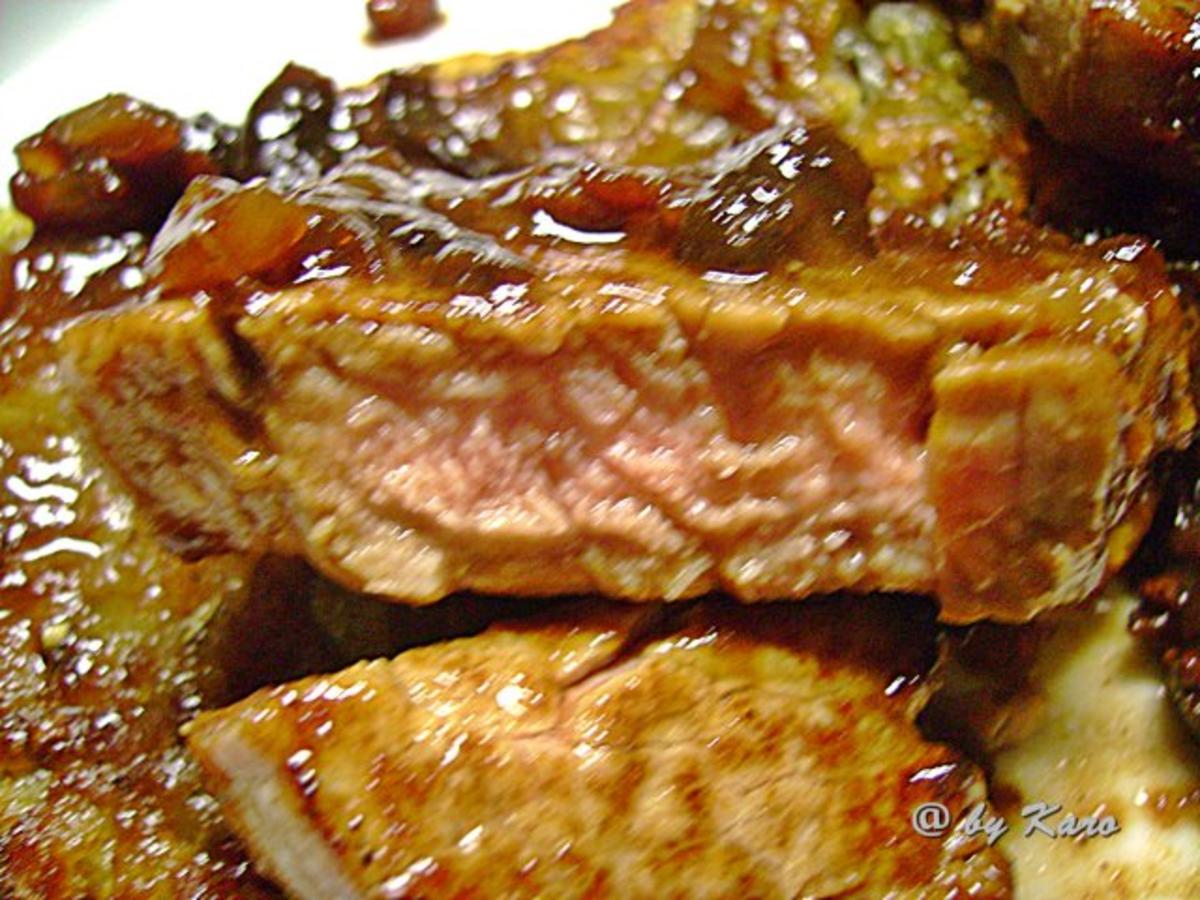 Fleisch: Beschwipstes Schweinefilet an Pflaumenwein Ingwer Sauce - Rezept - Bild Nr. 6
