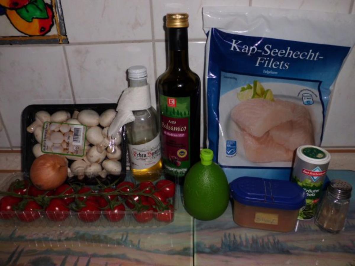 Seehecht an Balsamico-Schmorgemüse - Rezept - Bild Nr. 2