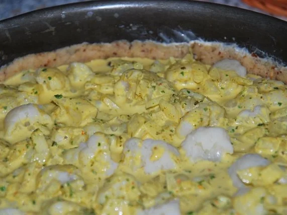 Spargel-Blumenkohl-Tarte mit Hähnchen - Rezept - Bild Nr. 13
