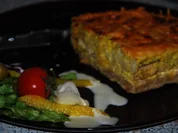 Spargel-Blumenkohl-Tarte mit Hähnchen - Rezept