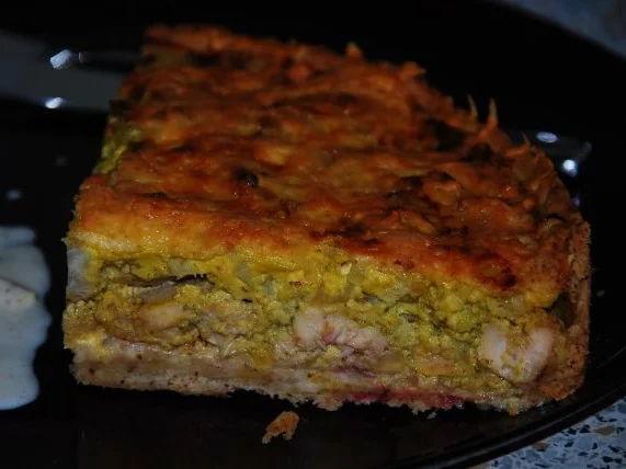 Spargel-Blumenkohl-Tarte mit Hähnchen - Rezept - Bild Nr. 14