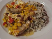 Schweinemedallions mit gratinierter Gemüsehaube - Rezept