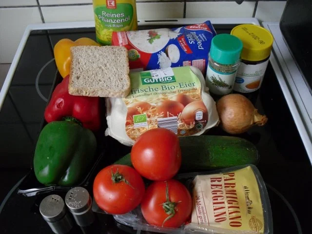 Rezept: Gemüse mit Reispuffer Gemüse mit Reispuffer - Rezept