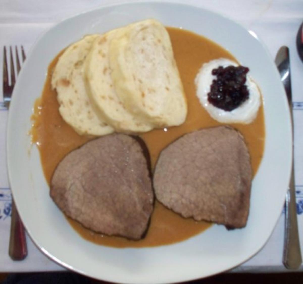Svickova - böhmischer Sahnerinderbraten - Rezept