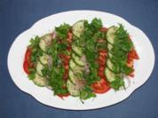 Salat: Gurken-Tomaten-Salat mit Rauke - Rezept