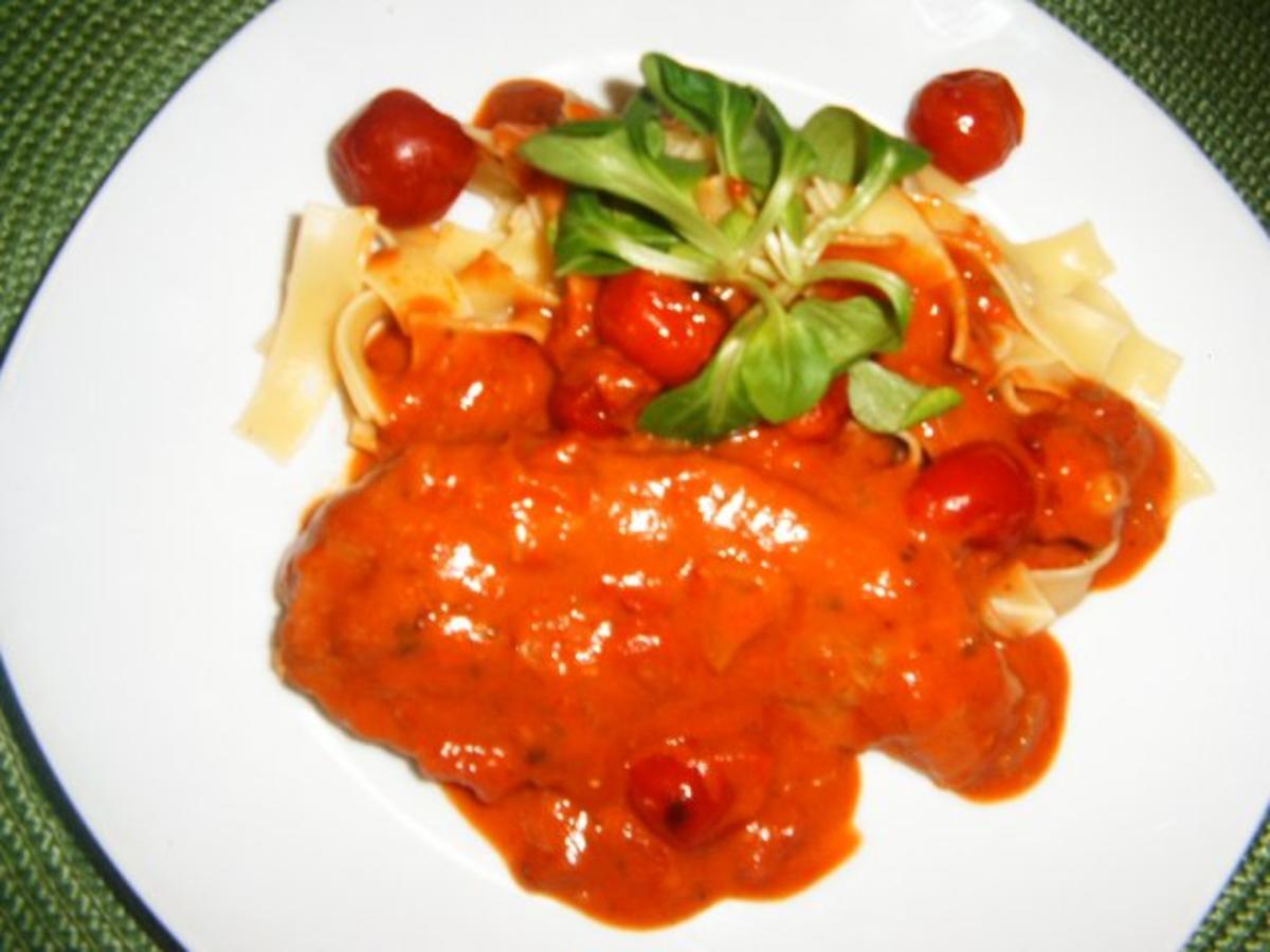 Tomatenschnitzel überbacken mit einer feinen Soße - Rezept mit Bild ...