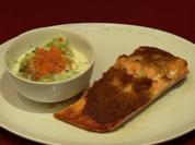 Rosa Räuber an Gurkentagliatelle - Lachs mit Gurkensalat (Silvia Laubenbacher) - Rezept