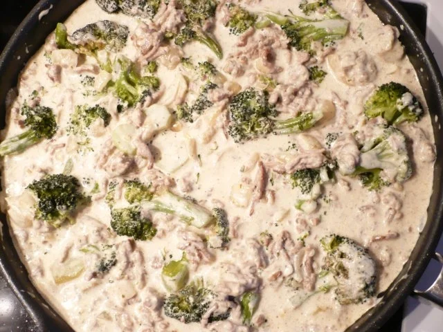 Spaghetti mit Broccoli und Frischkäse - Soße - Rezept