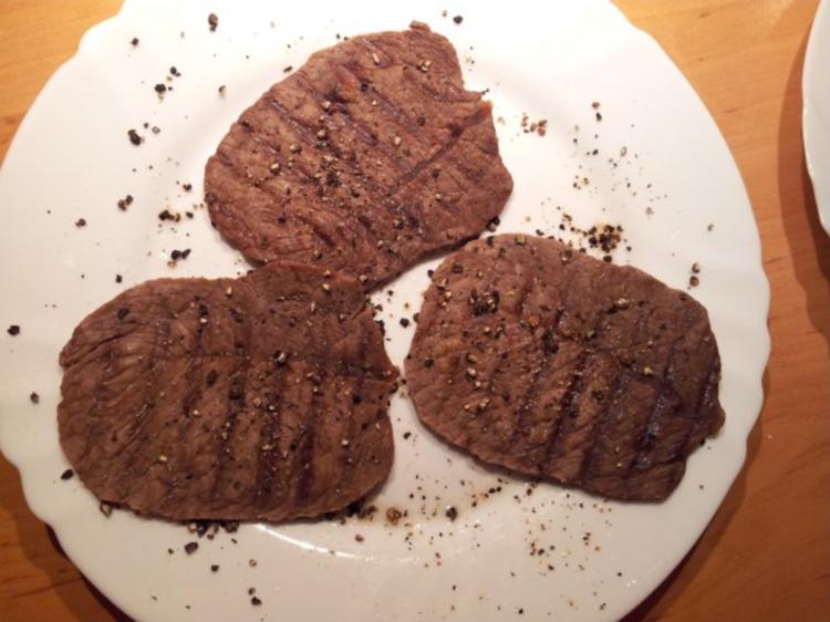 Rinderminutensteaks im Kontaktgrill gebraten - Rezept mit Bild - kochbar.de