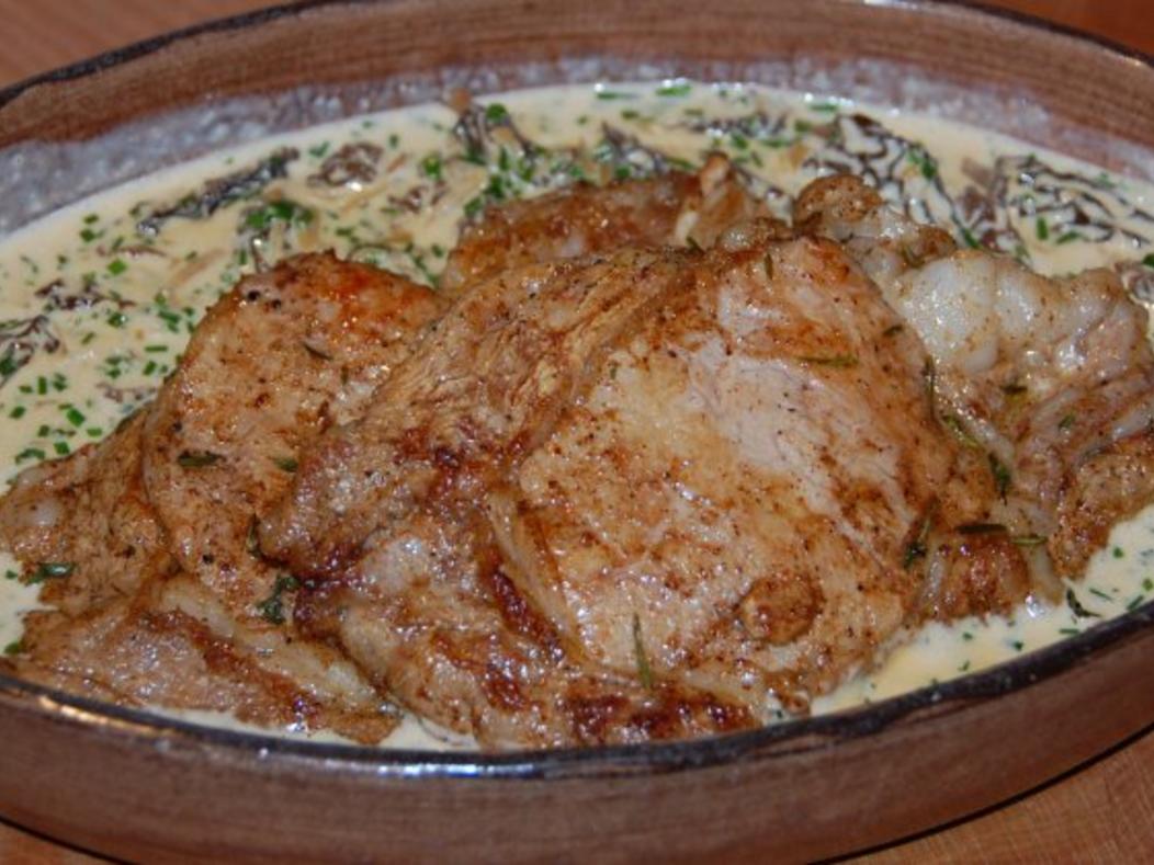 KALBSKOTELETTS MIT MORCHELN / COTES DE VEAU AUX MORILLES - einfach ...