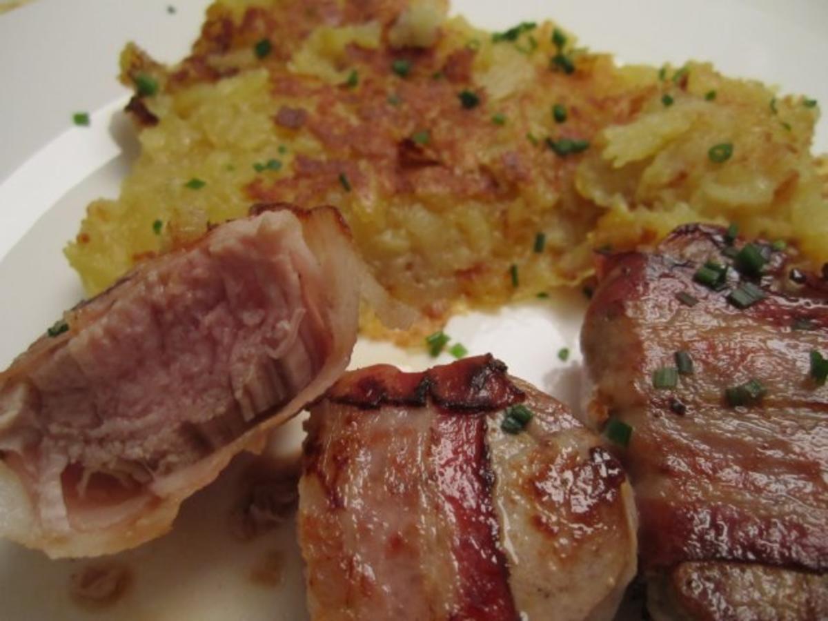 Schweinefilet im Speckmantel mit Kartoffelrösti - Rezept Durch
mariemartin