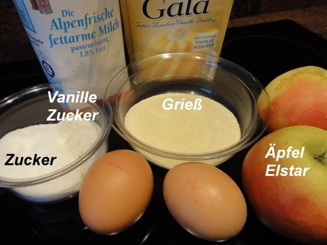 Rezept: Dessert: fluffiger GRIESSBREI mit Apfeleinlage Bild Nr. 2 Dessert: fluffiger GRIESSBREI mit Apfeleinlage - Rezept - Bild Nr. 2