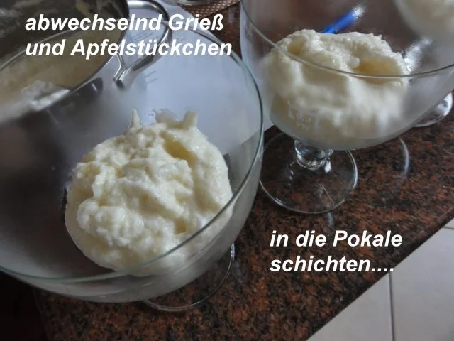 Rezept: Dessert: fluffiger GRIESSBREI mit Apfeleinlage Bild Nr. 7 Dessert: fluffiger GRIESSBREI mit Apfeleinlage - Rezept - Bild Nr. 7