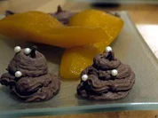 Gewürzbirnen mit Schokoladensahne - Rezept