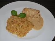 Hähnchenrouladen mit Salami und Frischkäse-Fülle - Rezept