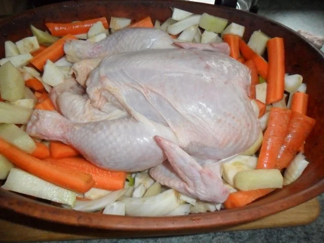 sonntagshahn mit viel gemüse,einfach zubereitet - Rezept - Bild Nr. 2