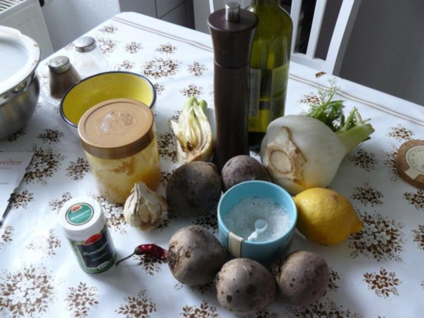Gebratene Rote Beete mit Fenchel - schnell &amp; einfach - 72 kcal/100g
