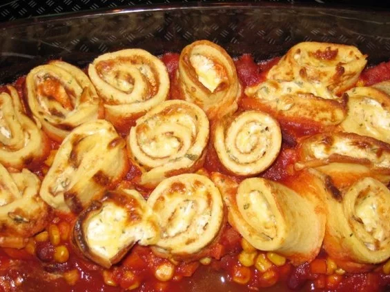 Rezept: Mexikanischer Pfannkuchen-Auflauf Mexikanischer Pfannkuchen-Auflauf - Rezept
