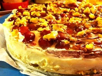 Traube-Nuss-Tarte mit Mascarpone-Füllung - Rezept