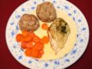 Gefüllte Perlhuhnbrüstchen in Weißwein-Sahne-Soße - Rezept