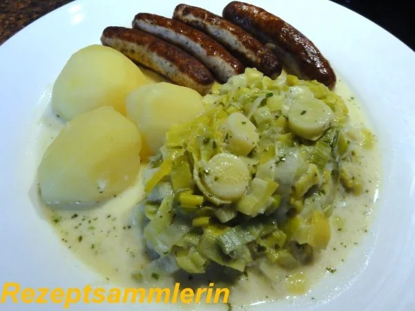 Gemüse:   feiner RAHM - LAUCH - Rezept