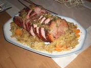 Kräuter-Kassler auf Sauerkraut - Rezept