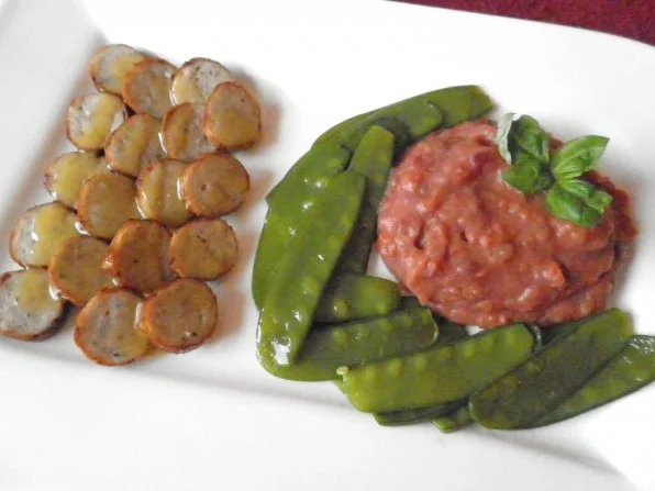 Thüringer Bratwurstcarpaccio mit Honig - Senf - Dressing, - Rezept - Bild Nr. 7