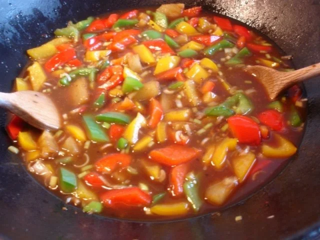 Fleischbällchen mit gemahlenen Mandeln und Gemüse süß-sauer - Rezept - Bild Nr. 26