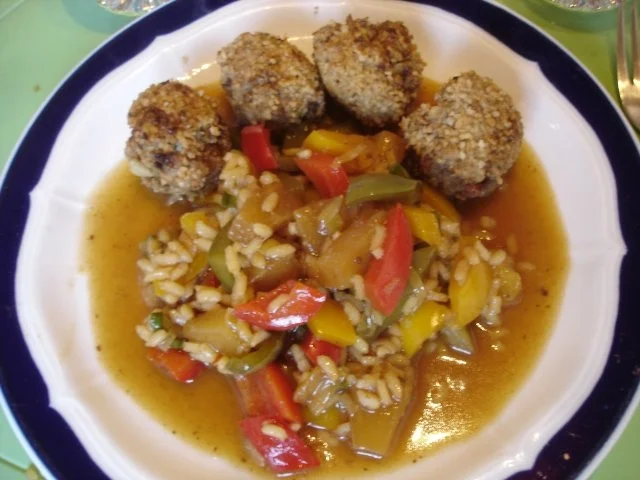 Fleischbällchen mit gemahlenen Mandeln und Gemüse süß-sauer - Rezept - Bild Nr. 31