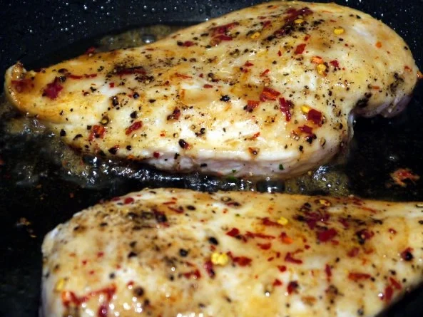 Scharfe Hähnchenbrust mit karamellisierter Mango - Rezept - Bild Nr. 4