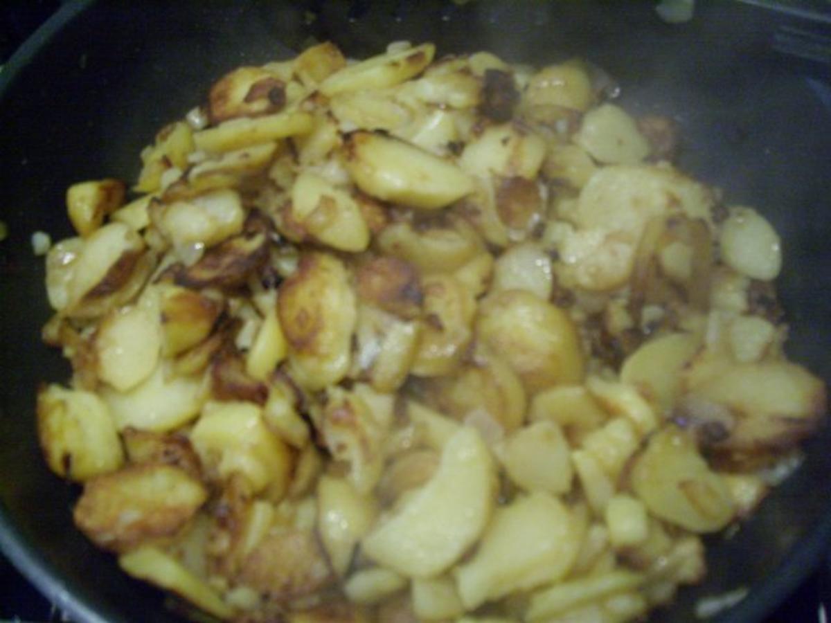 Bratkartoffeln + Spinat mit Spiegelei - Rezept - Bild Nr. 8