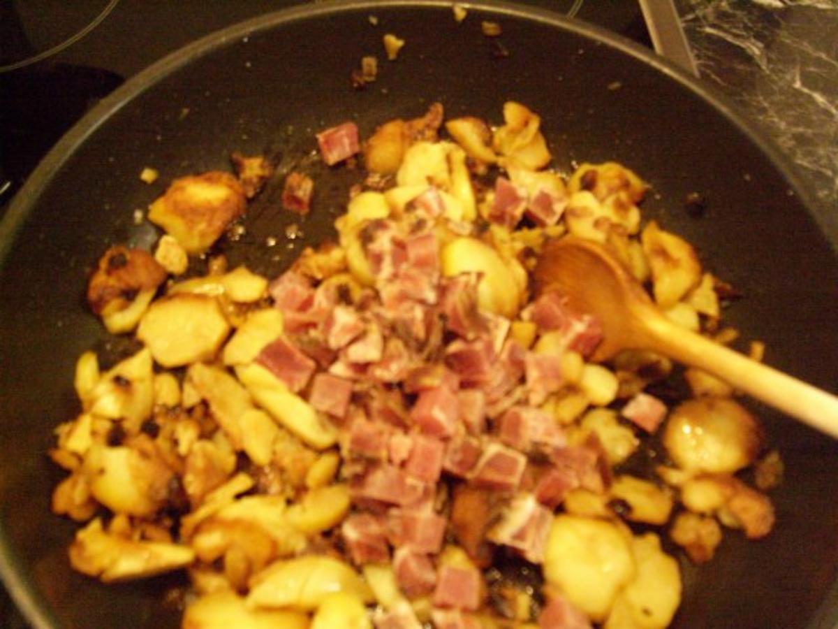 Bratkartoffeln + Spinat mit Spiegelei - Rezept - Bild Nr. 9